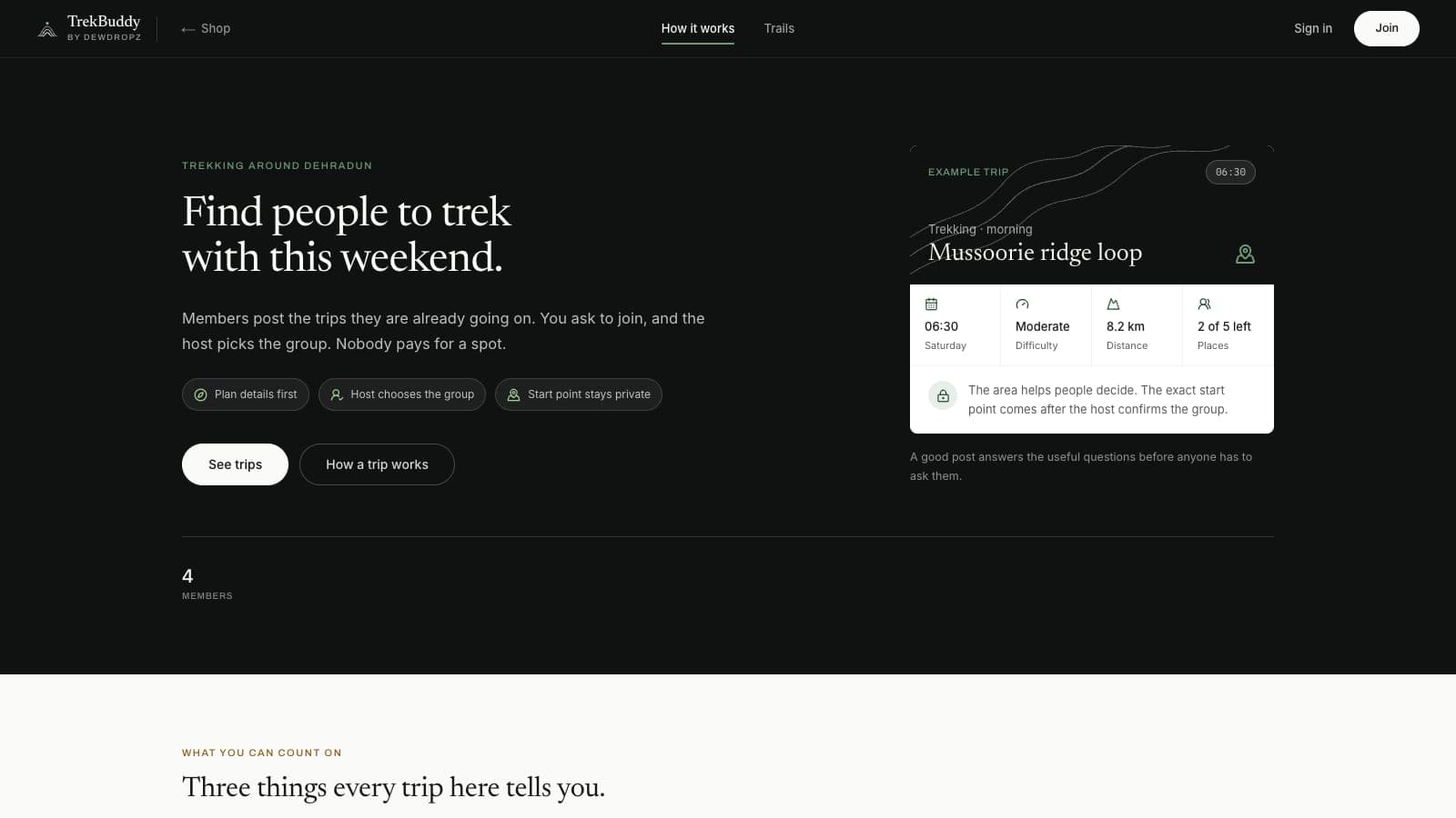 TrekBuddy — dewdropz.shop/trek-buddy